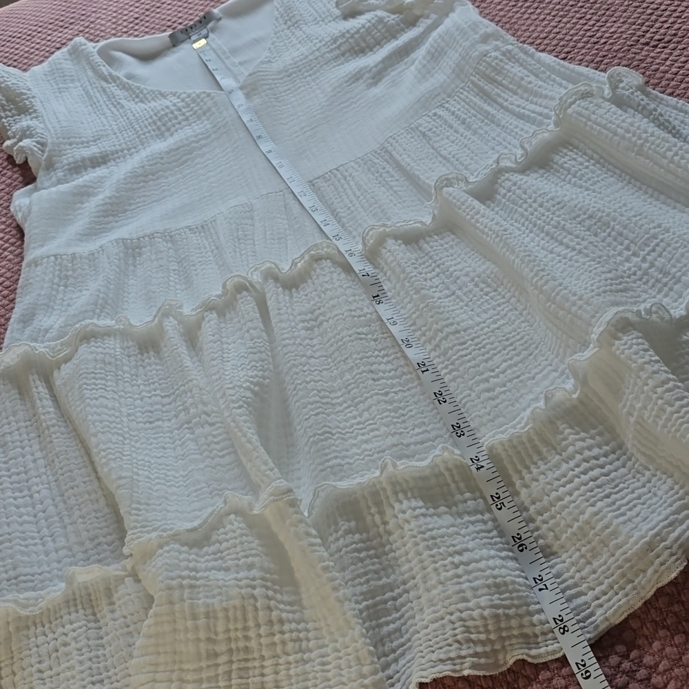 Favlux Flirty White Ruffled Dress - Picture 8 of 14